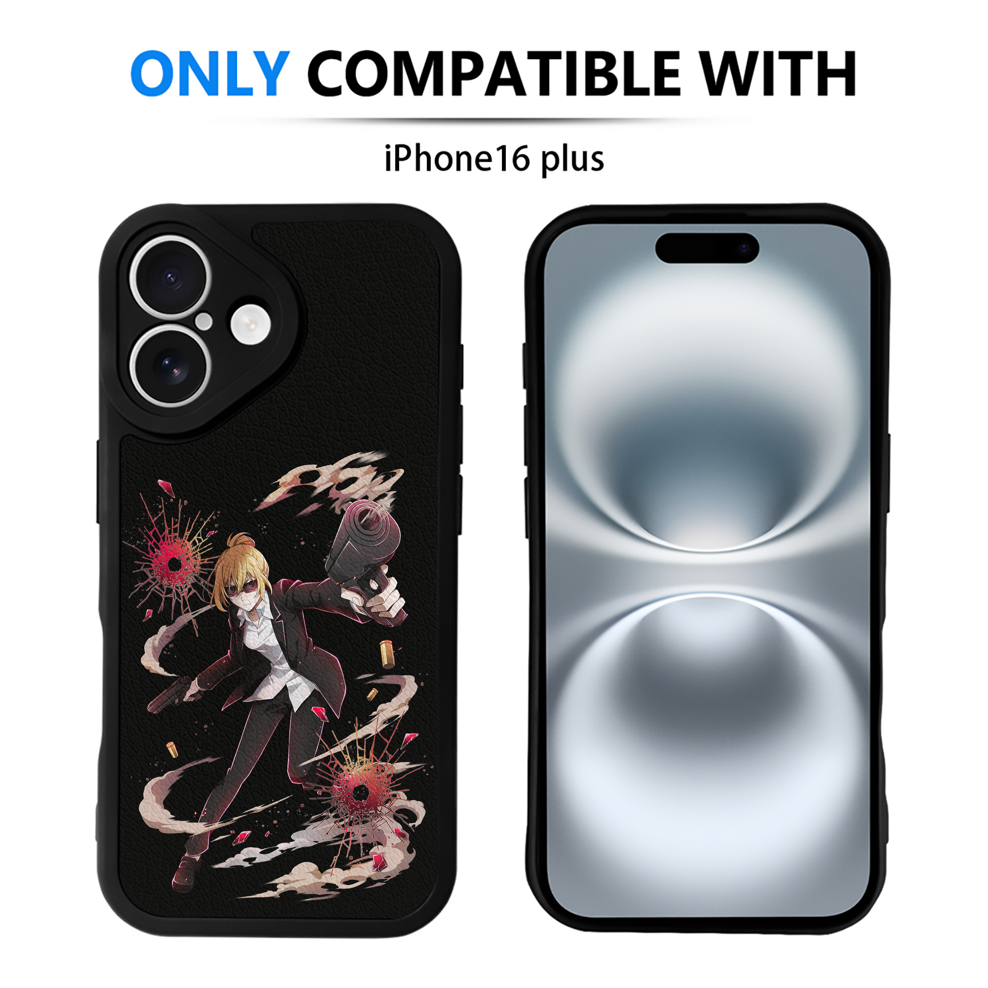 （画像用） 文豪ストレイドッグス Bungo Stray Dogs 【iPhone 16シリーズ対応】シリコンスマホケース（レザー調） 材質：シリコン